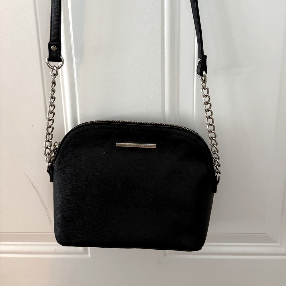 Steve Madden Purse Black leather with silver hardware